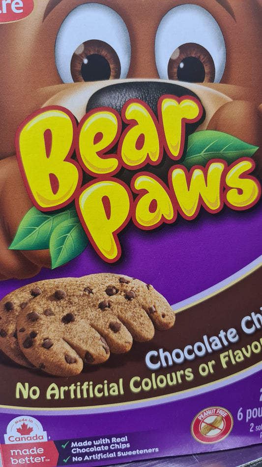 Dare Bear paws Sanwich cookies choco chips 6pkg 210g