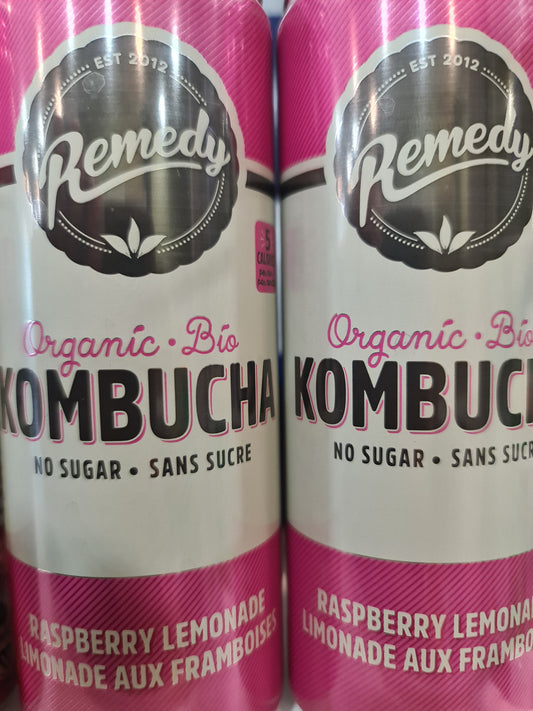 Remedy zero sugar Kombucha rasberry 355ml
