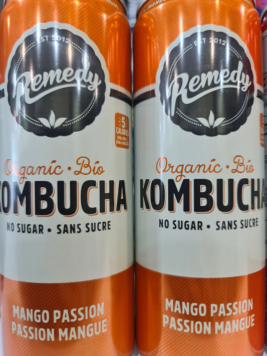 Remedy zero sugar Kombucha mango passion 355ml
