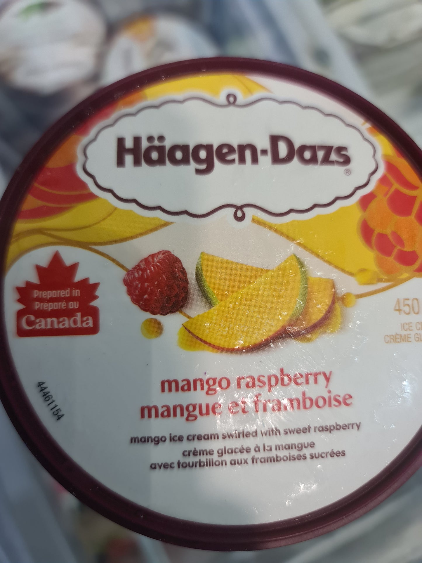 Haagen dazs white mango raspberry ice cream 450ml