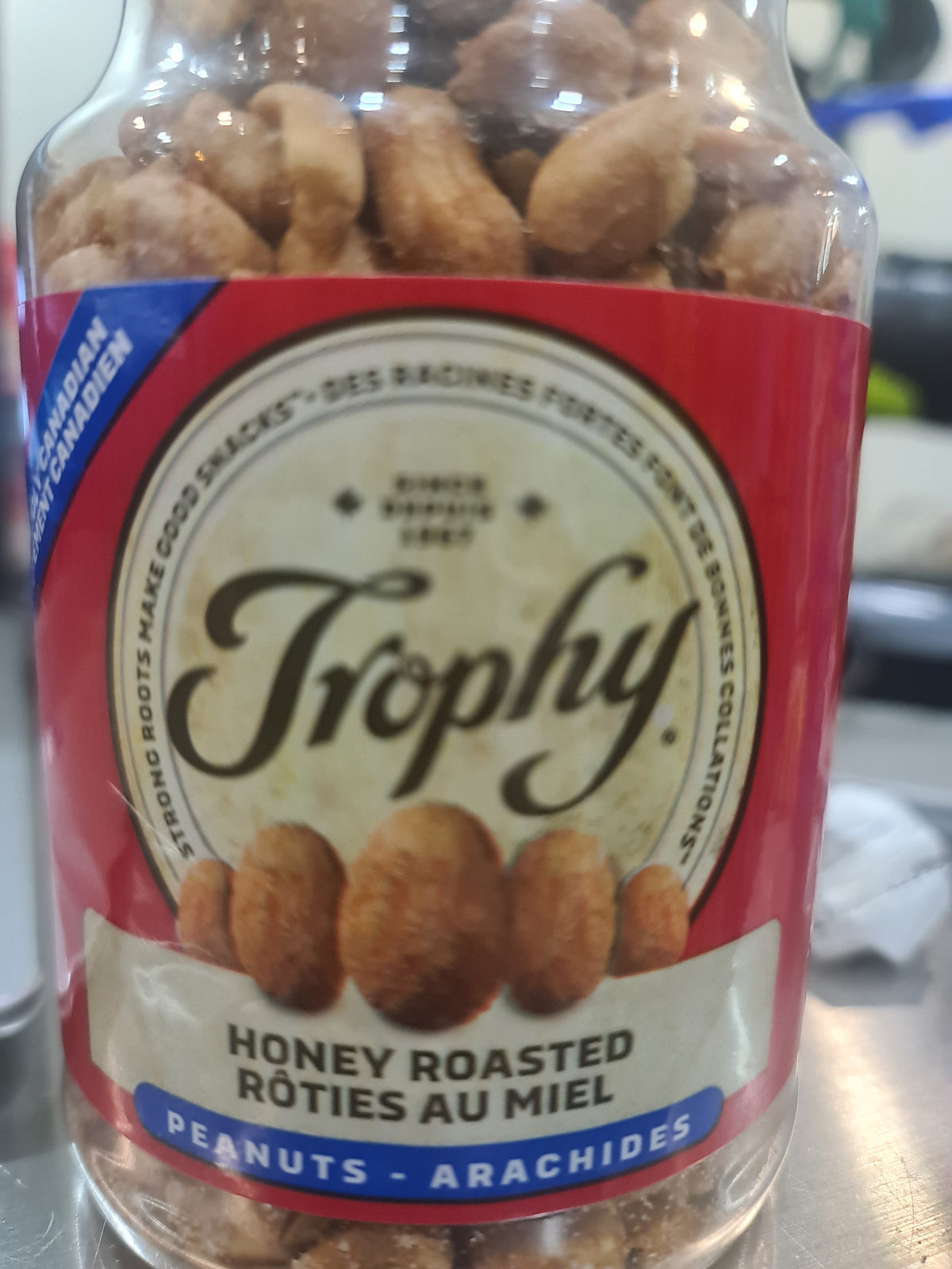Trophy honey roasted peanuts 325g