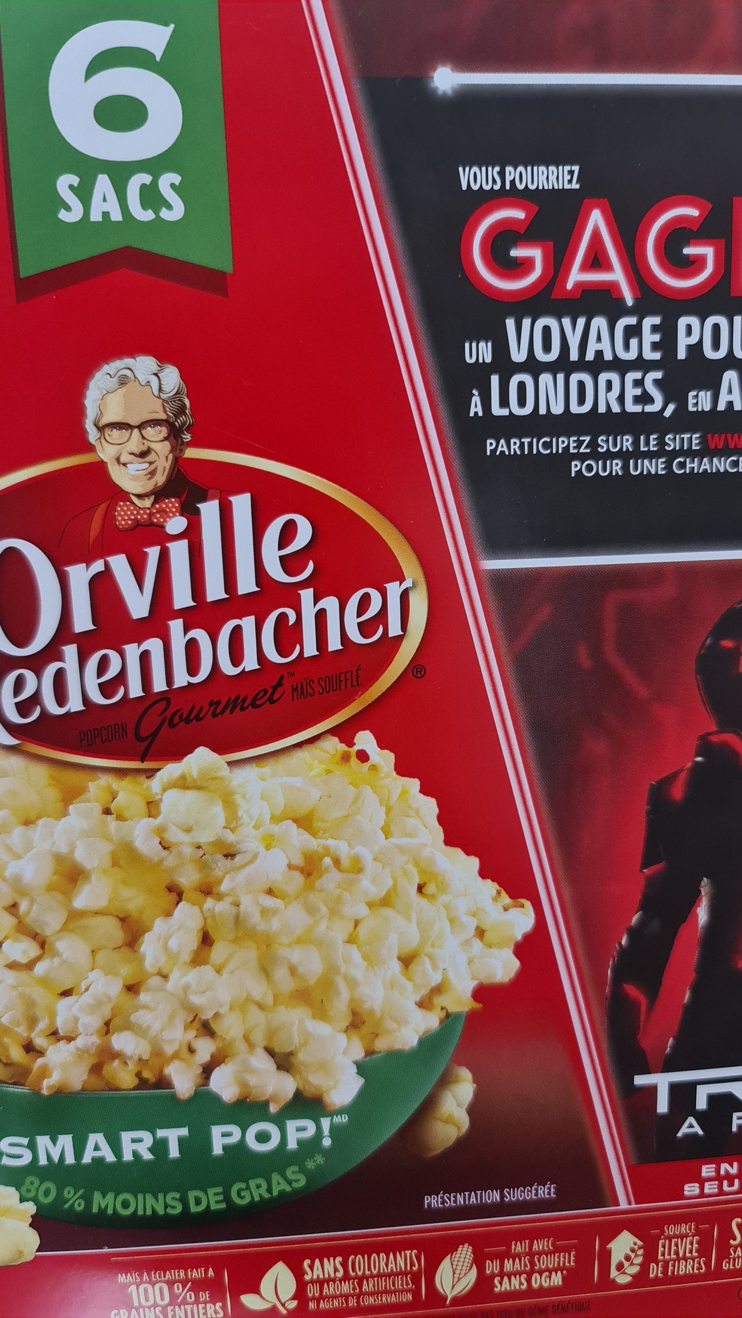 Orville less fat kettlecorn 6x82g