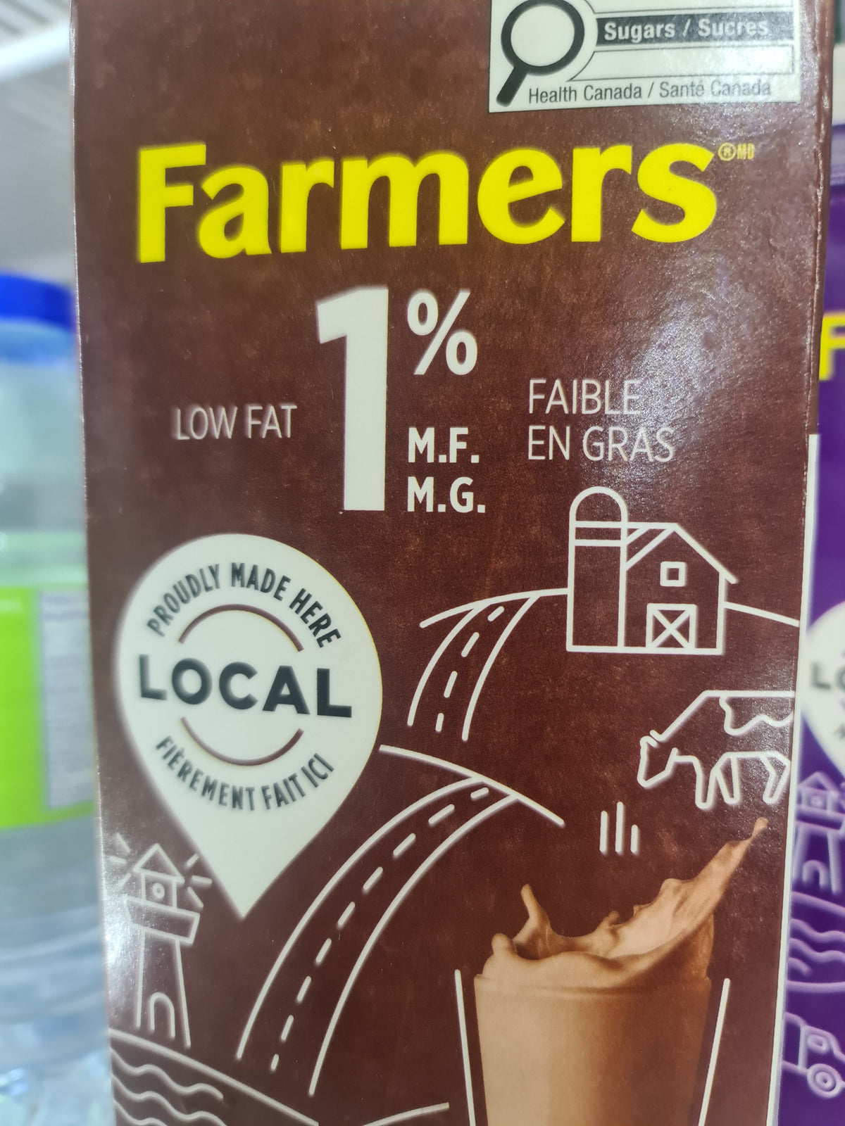 FARMERS CHOCO MILK 1% 2L