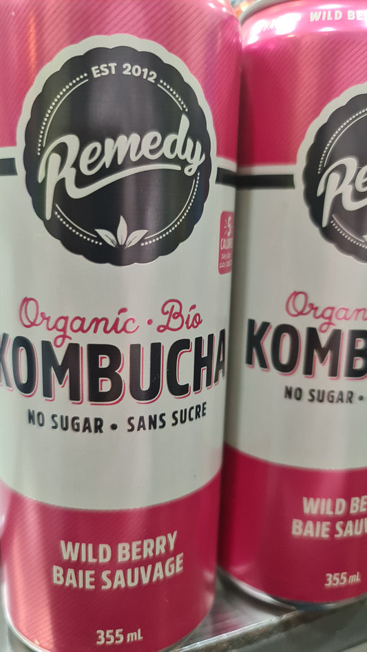 Remedy zero sugar Kombucha wild berry 355ml