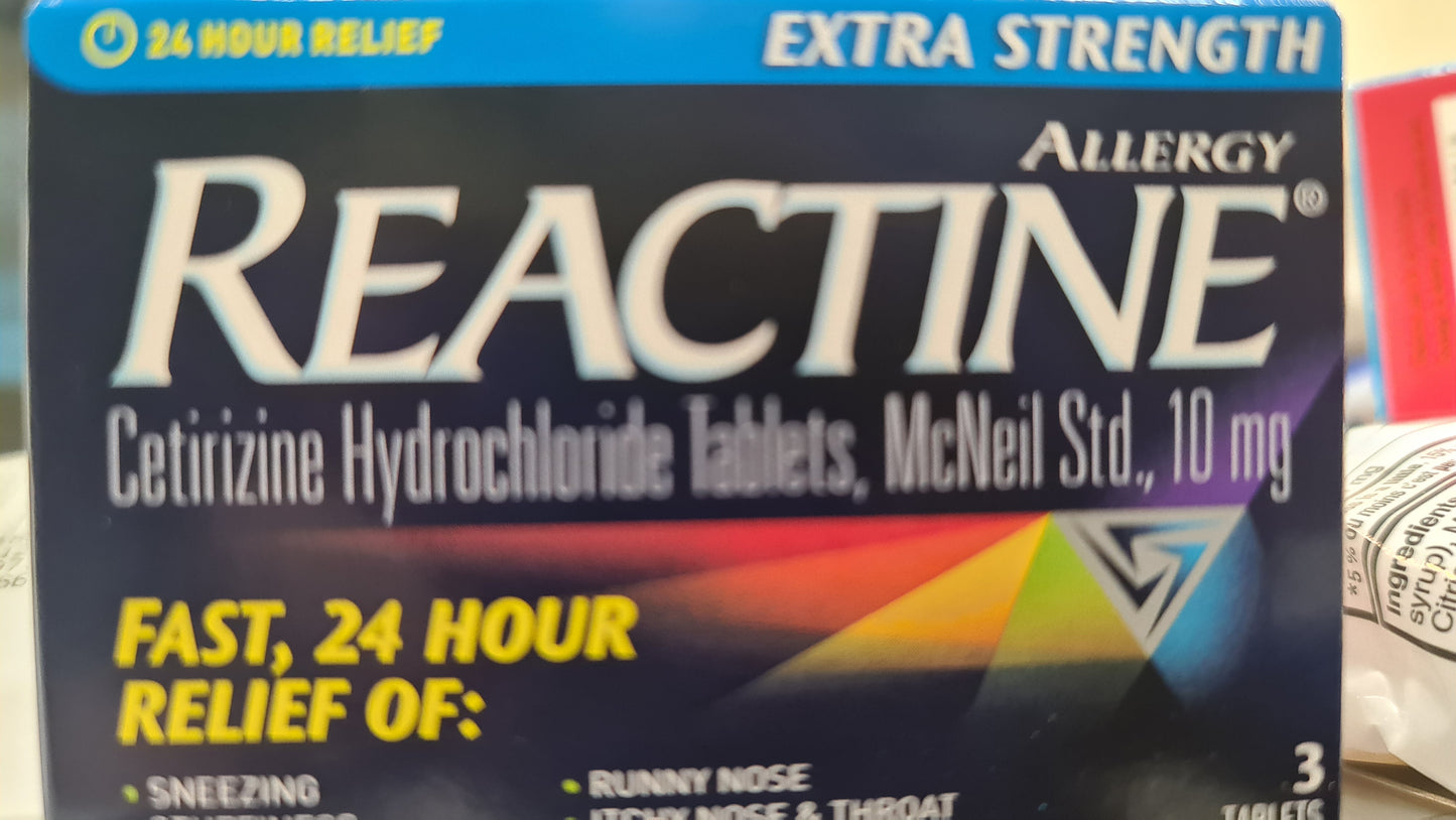 Reactine allergy 3 tablets