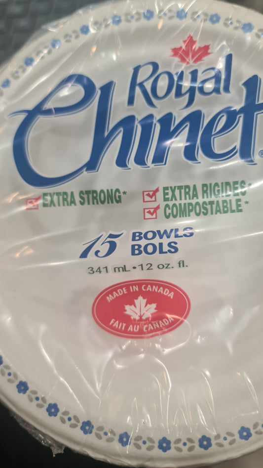Royal chinet 15 bowls