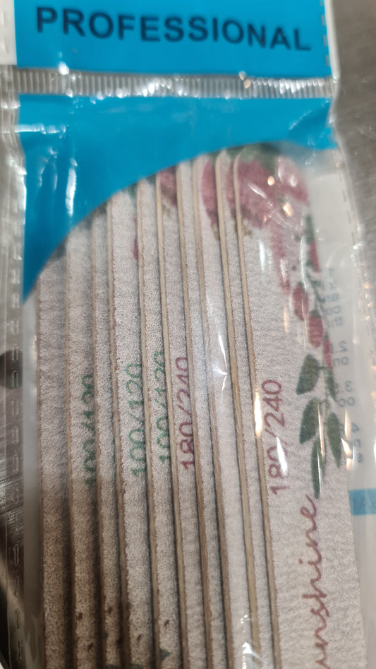 Professional nail files 10 pcs