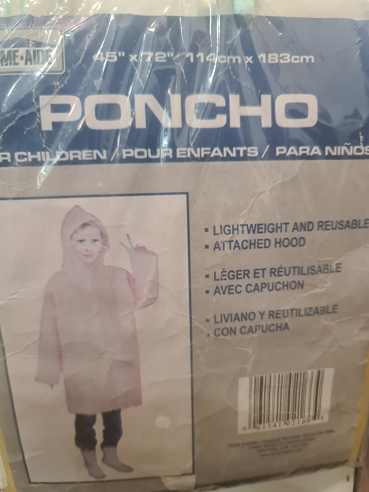 Disposable poncho kid (2/set)