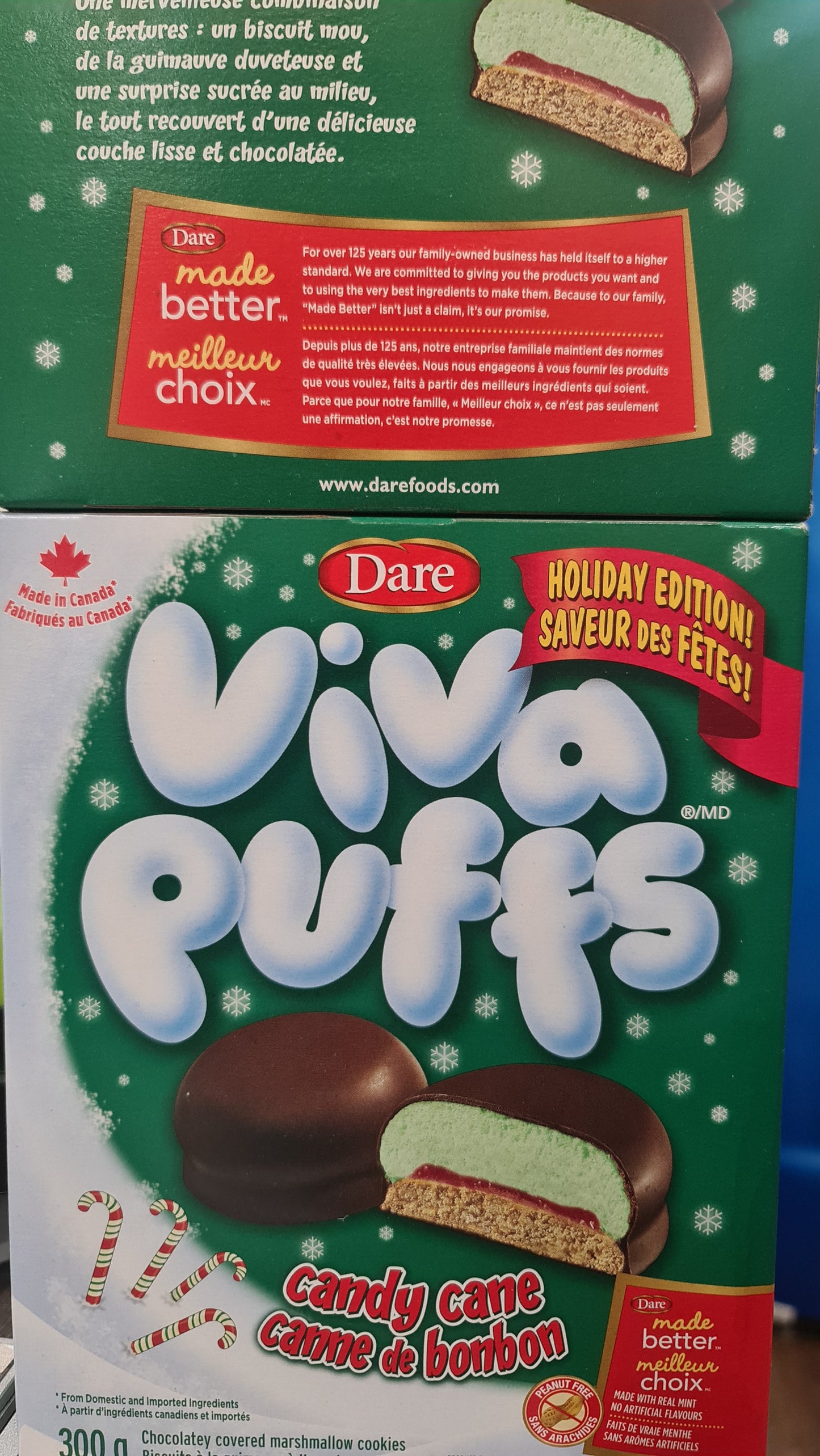 Dare viva puffs candy cane 300g