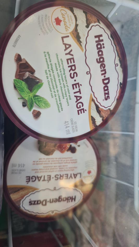 Haagen Dazs ice cream box 414ml