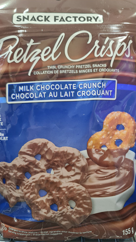 Pretzel Crisps milk choco crunch 155g