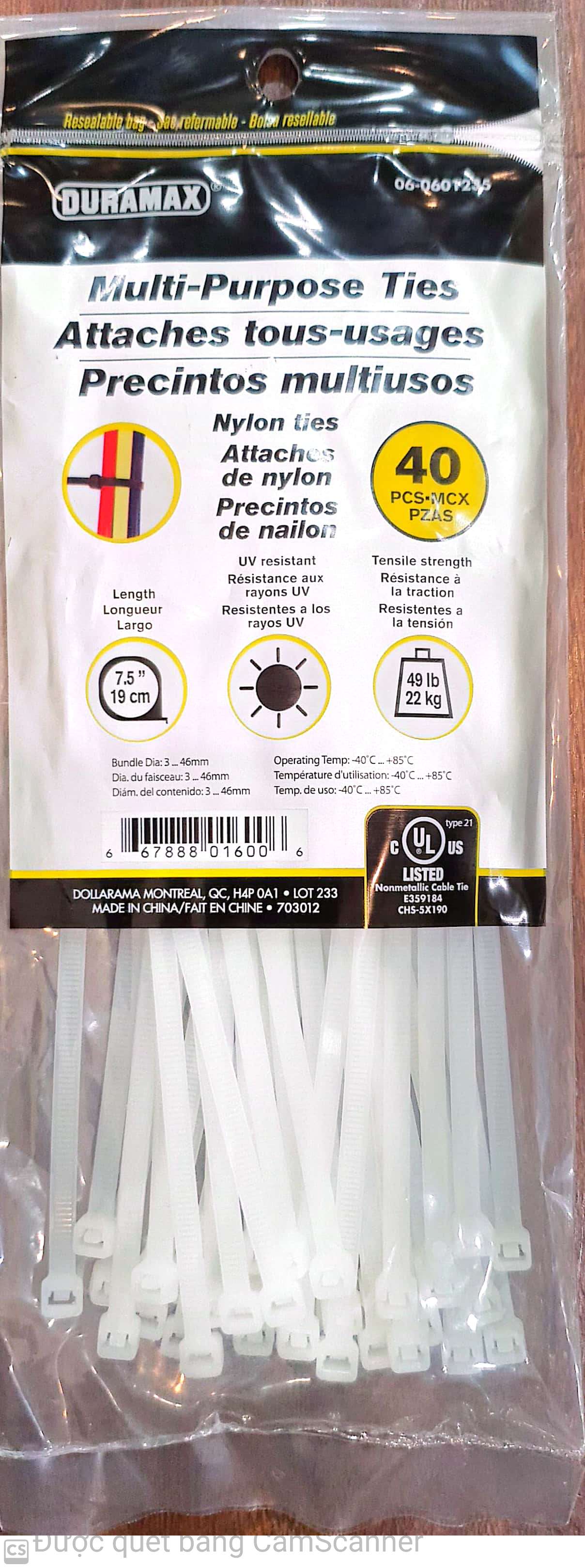 Plastic Cable tie 40pcs