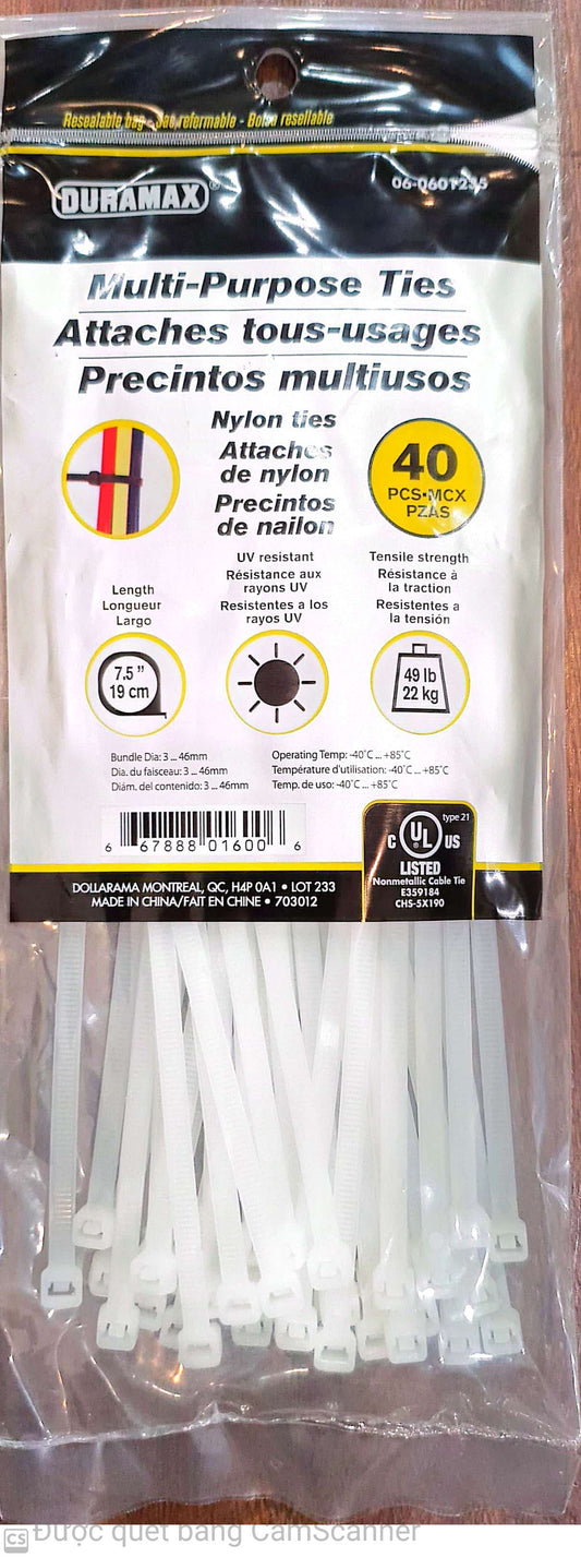 Plastic Cable tie 40pcs