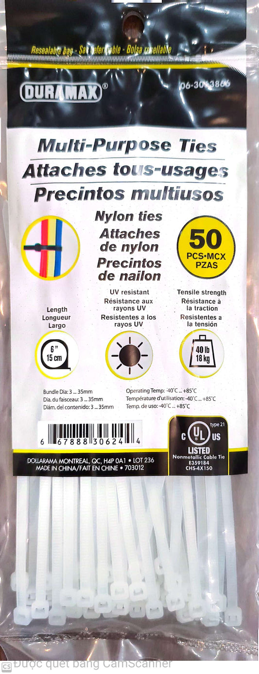 Plastic Cable tie 50pcs