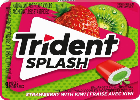 Trident splash strawberry n kiwi (9/box)