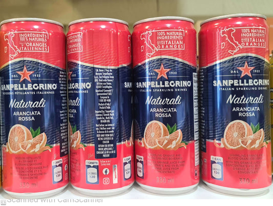 San Pellegrino water Aranciata Rossa can 330ml (orange)