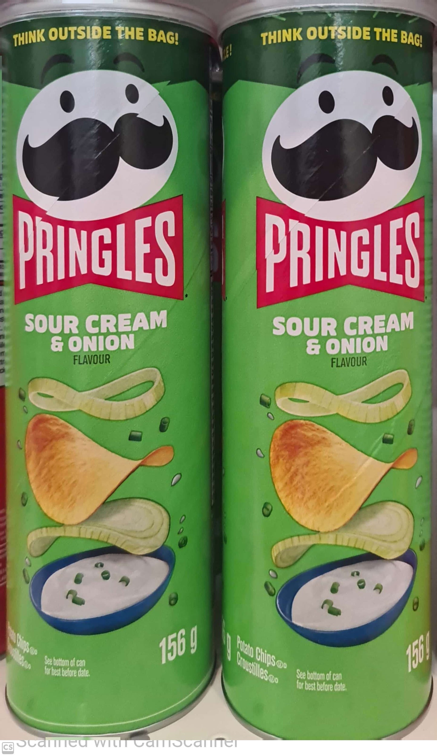 Pringles sour cream & onion large can 156g