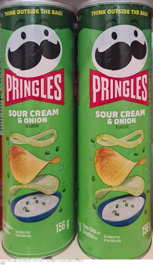 Pringles sour cream & onion large can 156g