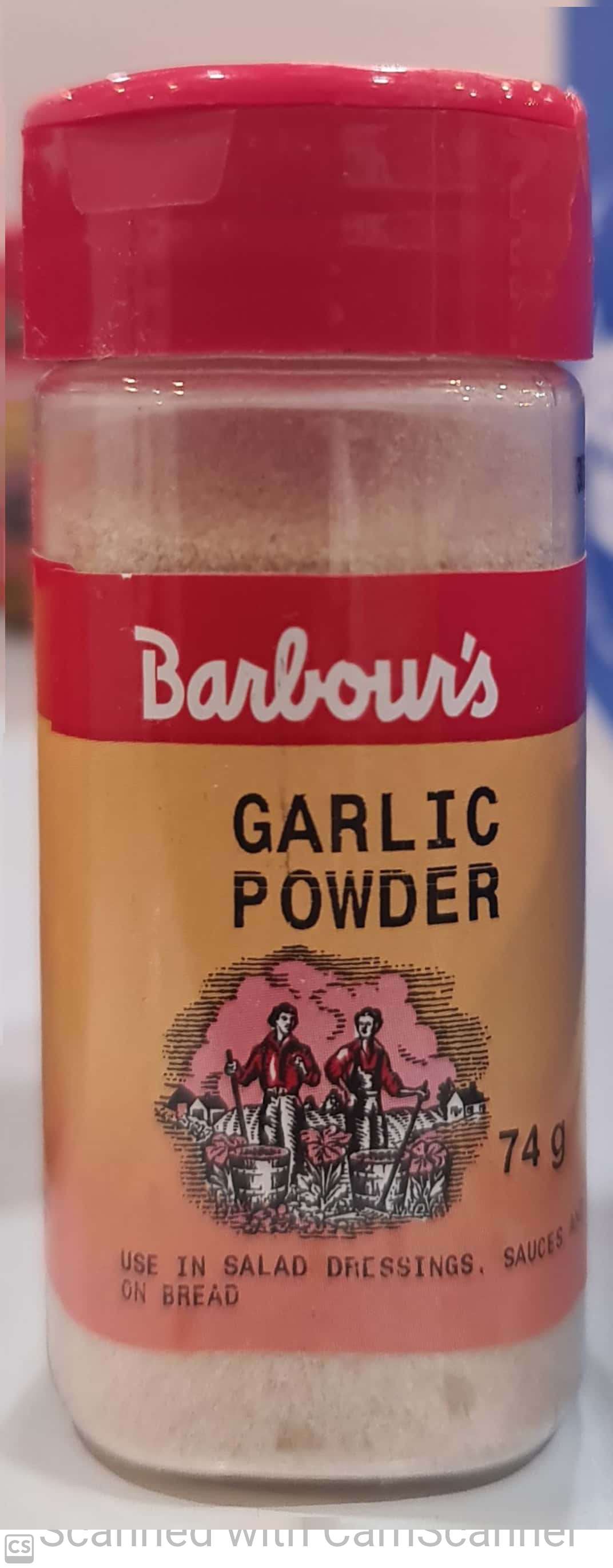 Barbour's garlic powder 74g