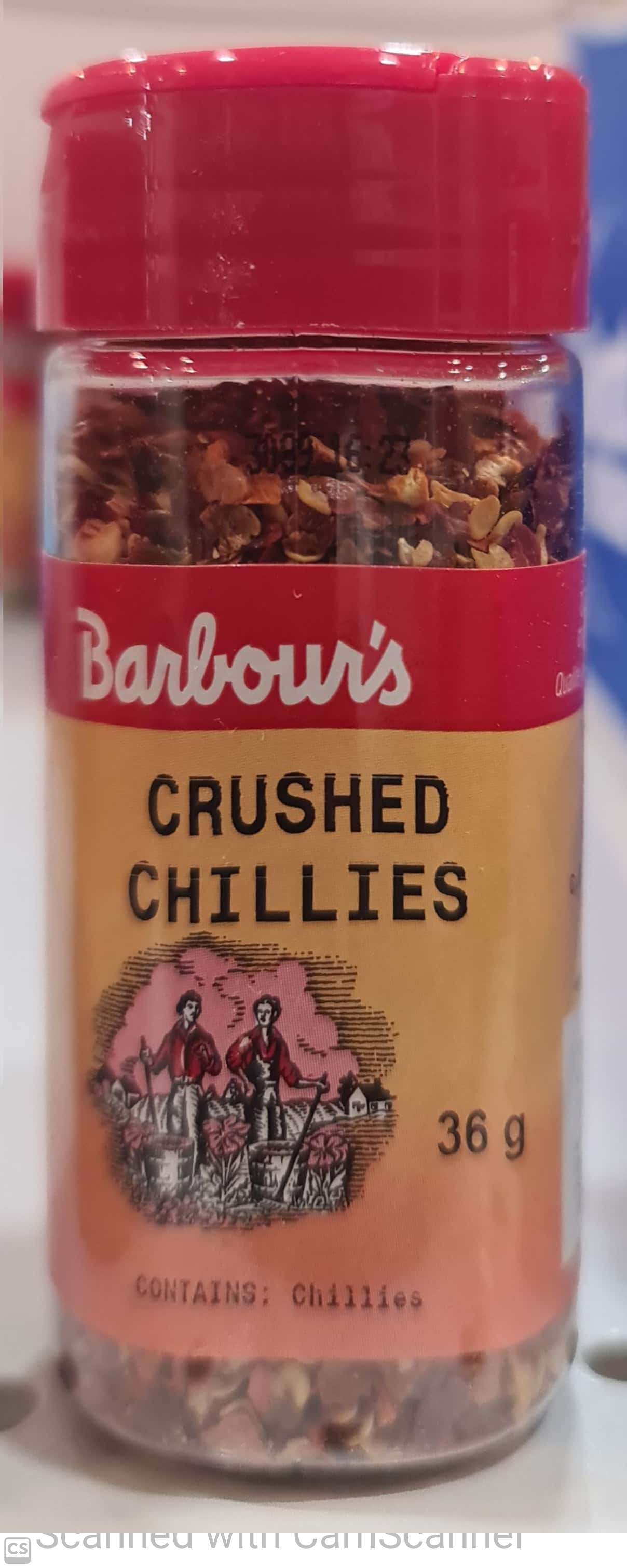 Barbour's crushed chilies 56g