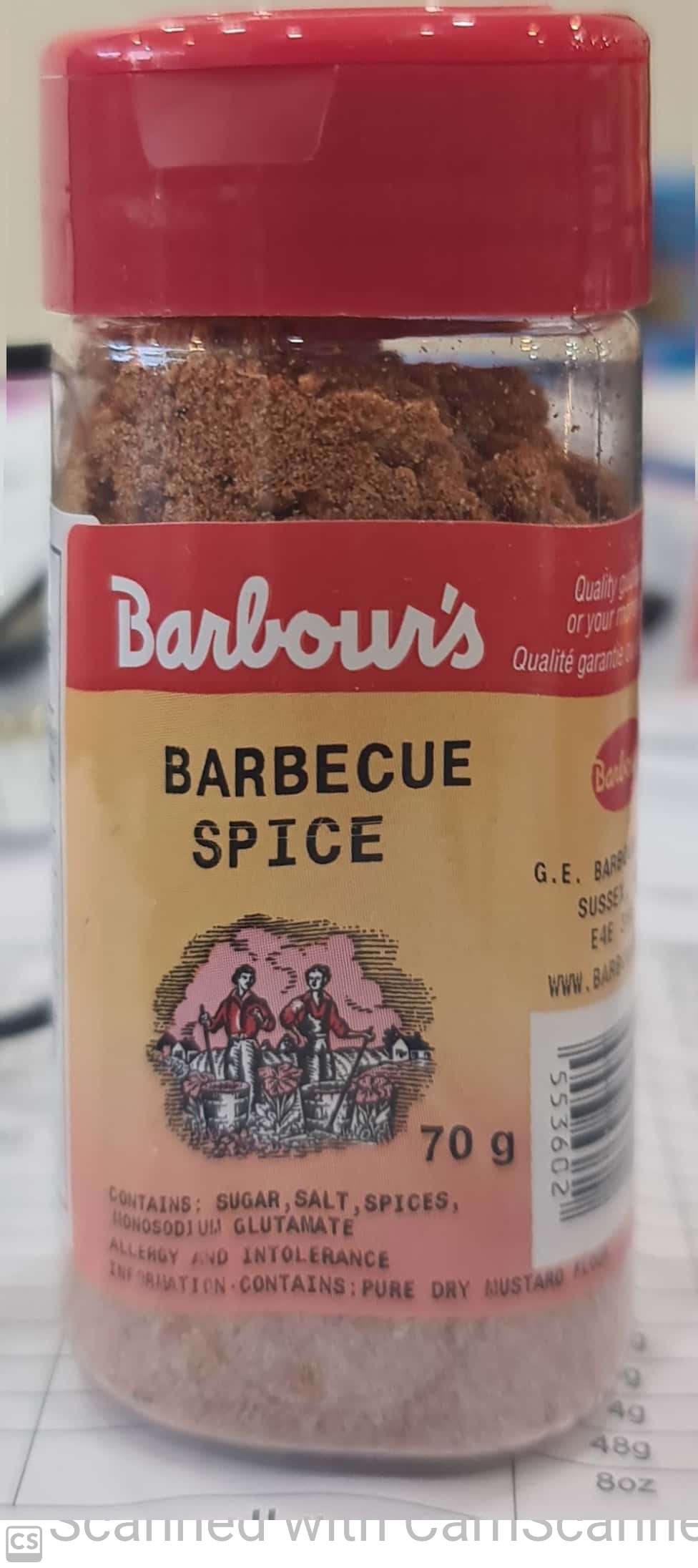 Barbour's Barbecue spice 70g