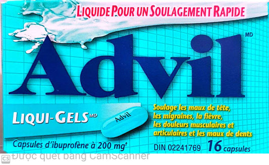 Advil liquid gel for migraine 16/box