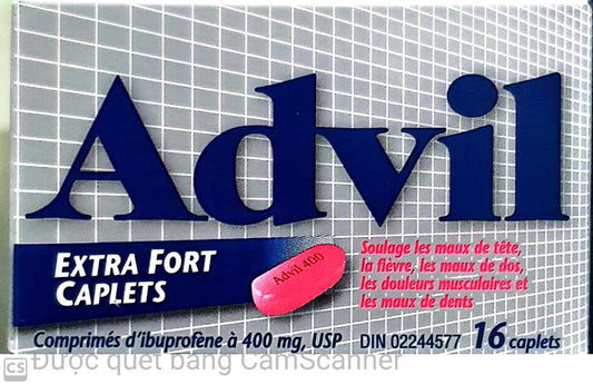 Advil extra strength caplets 16/box