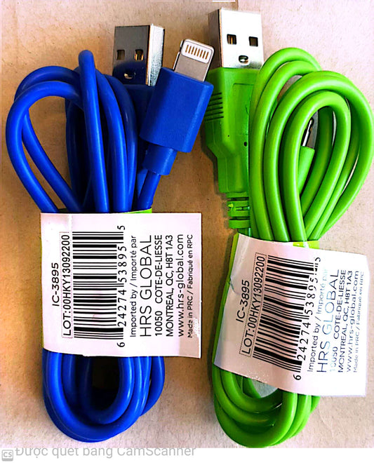 E-link lightning cable (green/blue)