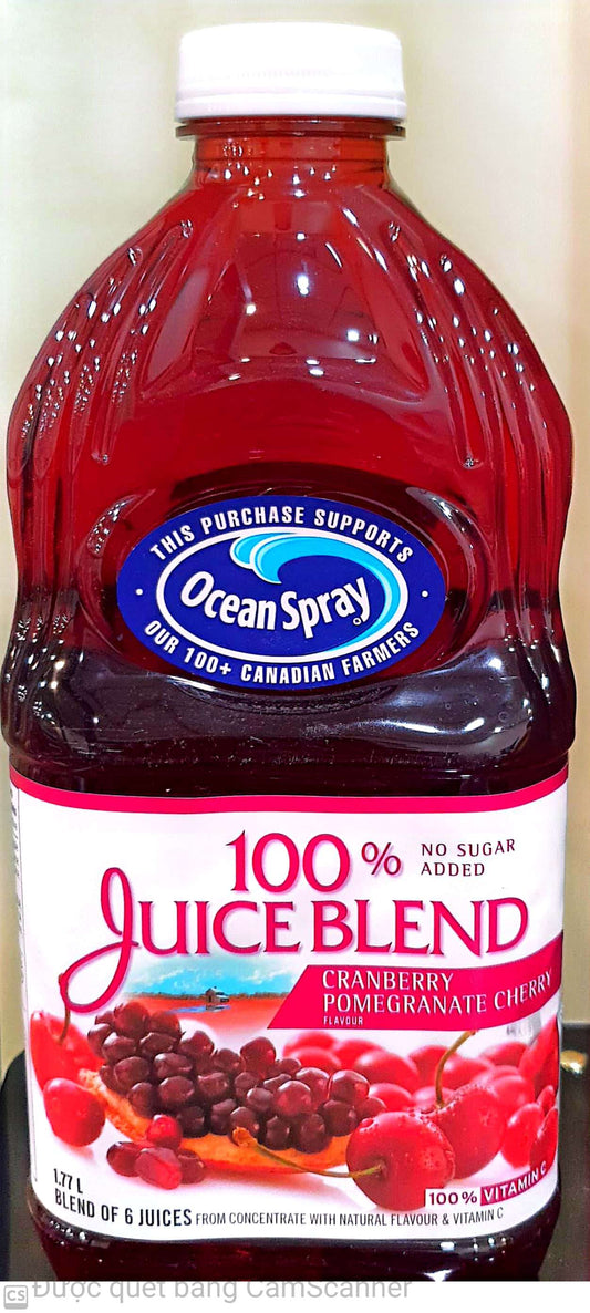 Ocean spray Juice blend no sugar Cran + cherry 1.89L