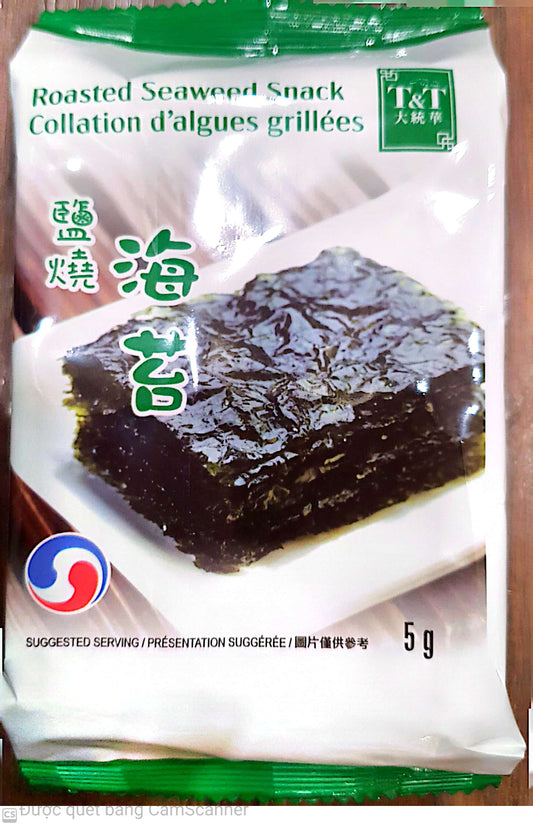 T&T roasted seaweed snack 5g