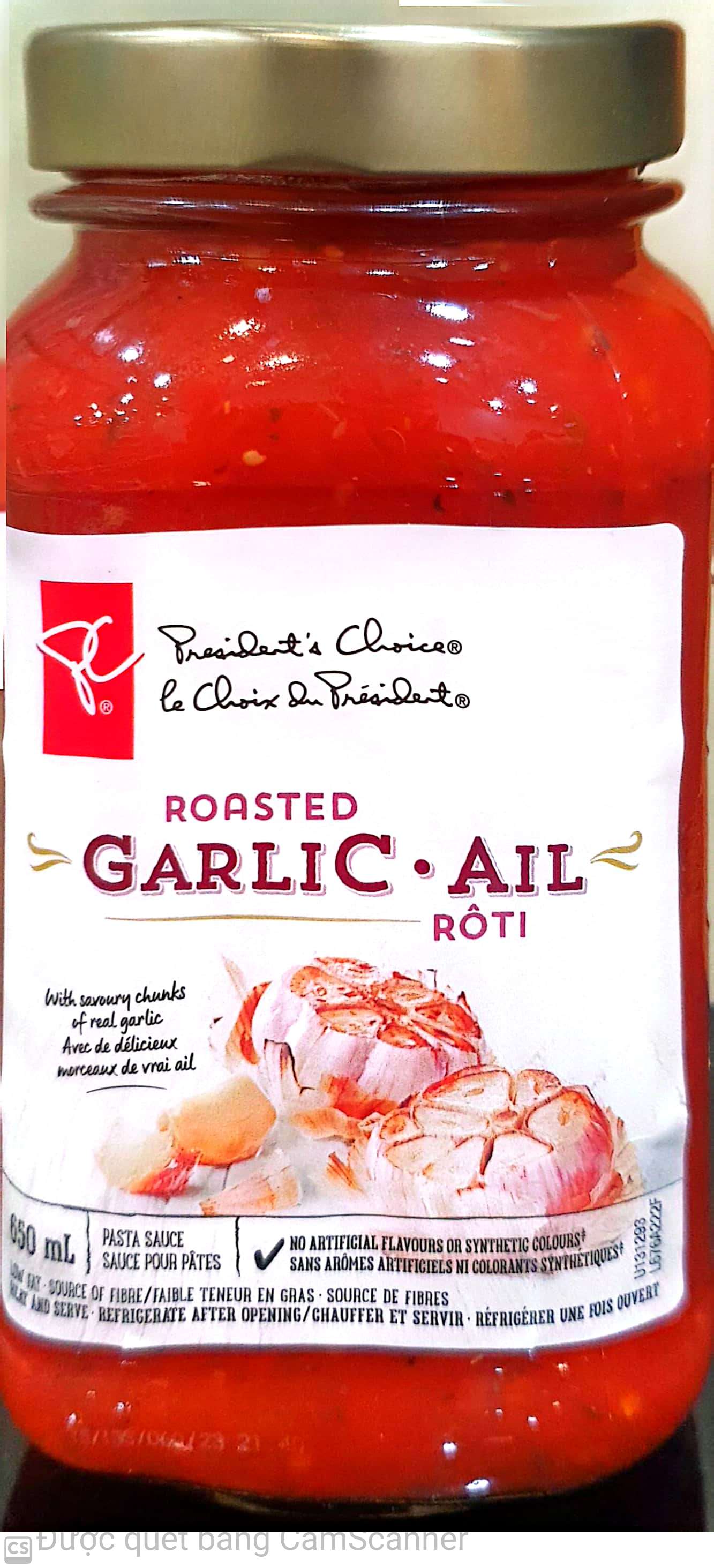 PC Garlic roasted pasta sauce 650ml