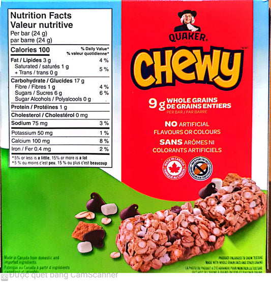 Quaker Chewy s'mores - granola bars 5pcs 120g