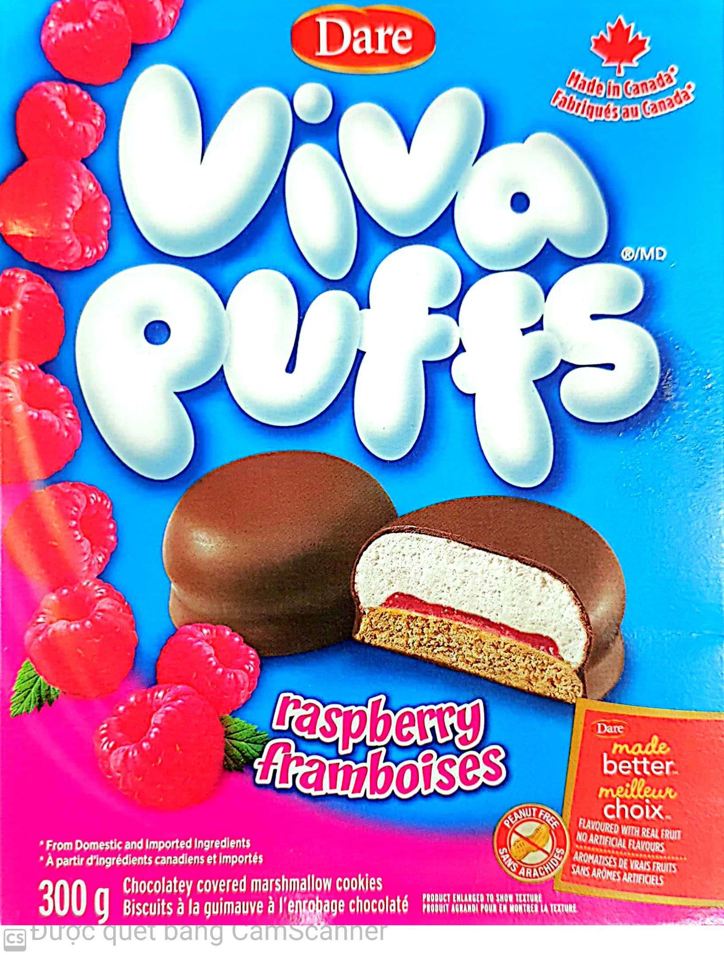 Dare Viva puffs rasberry 300g