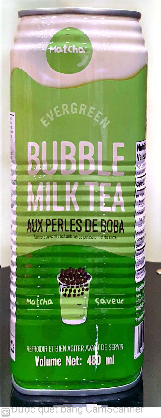 Bubble milk matcha 480ml