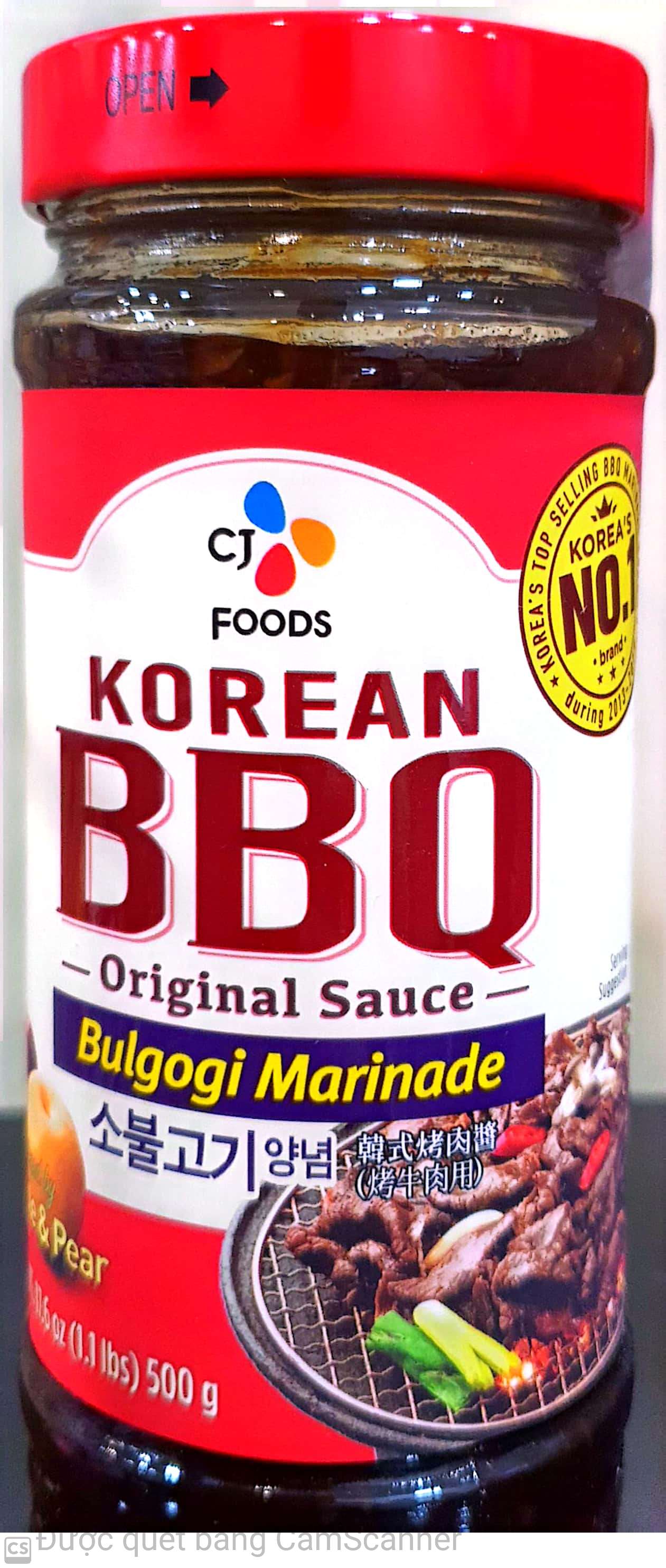 CJ Korean BBQ Bulgogi sauce 500g