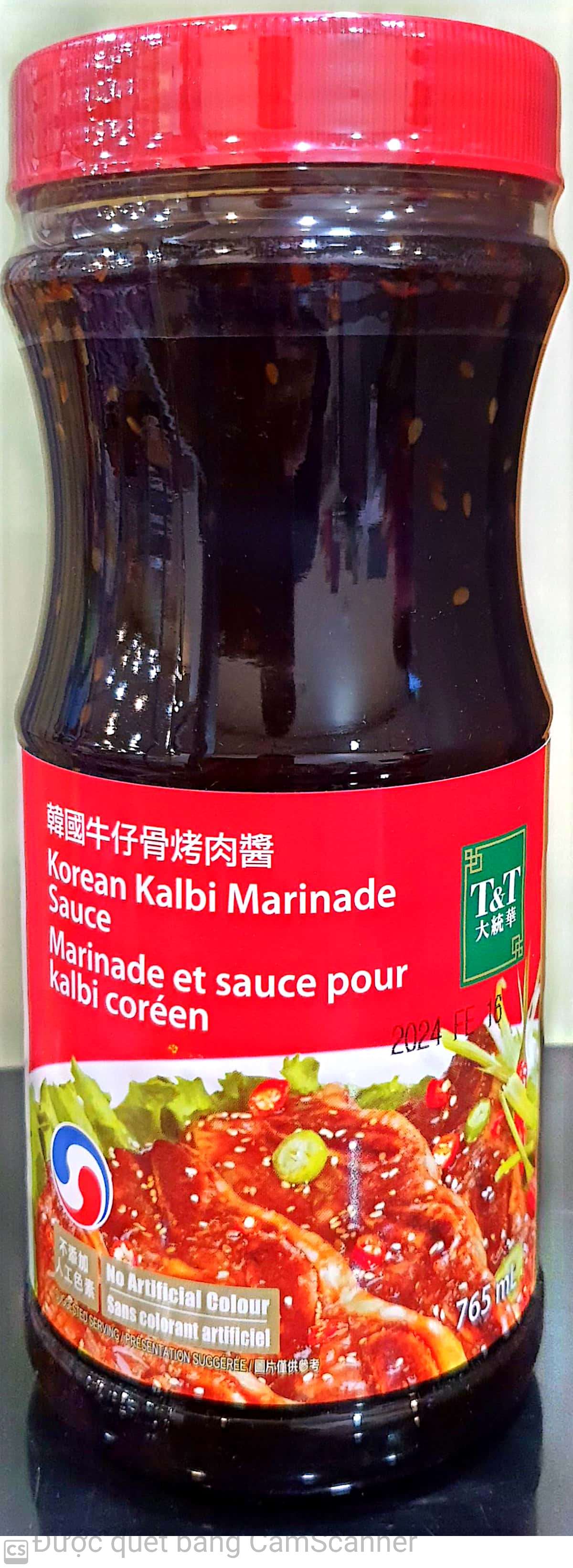 T&T Korean Kalbi Marinade sauce 765g