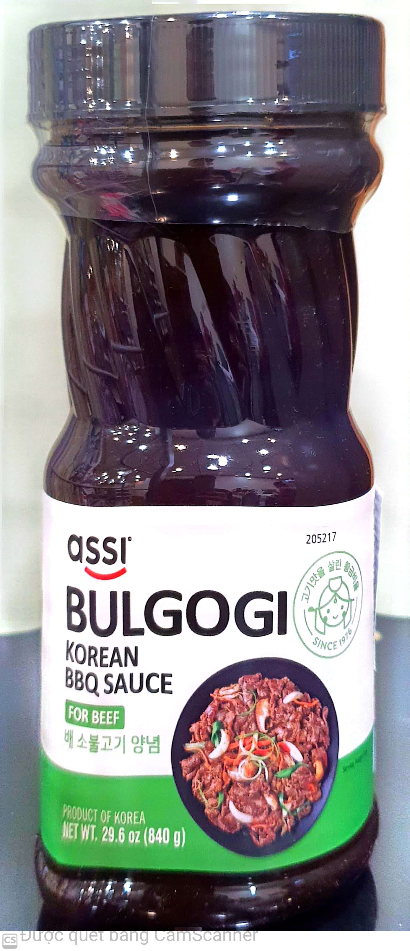 assi Bulgogi Korean BBQ sauce for beef 840g