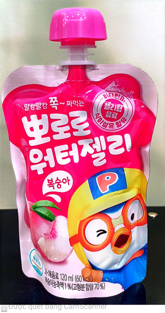 Paldo Pororo water Jelly Peach flavor 120ml