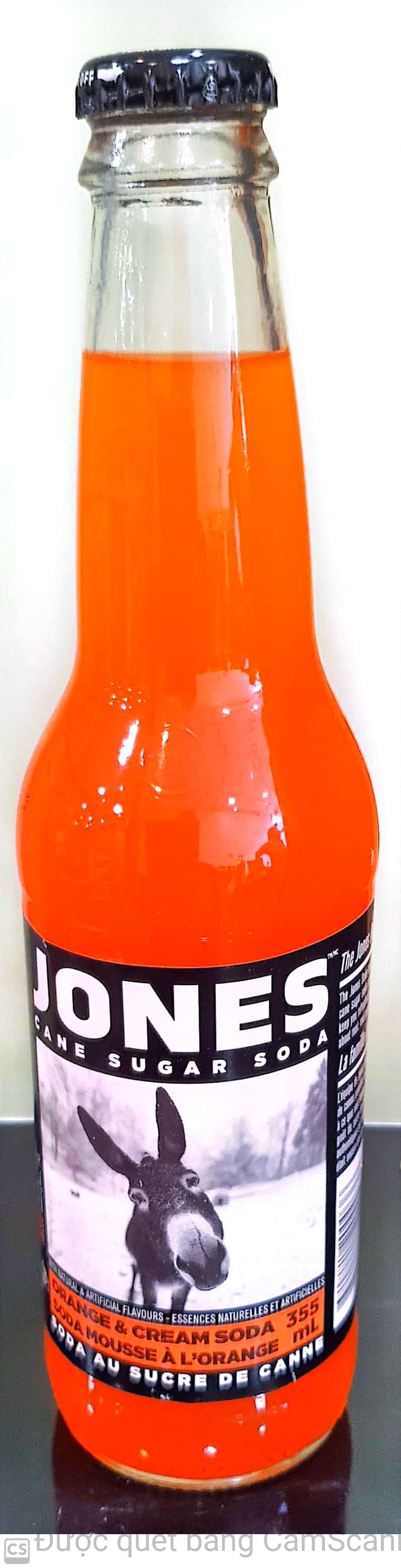 Jones Cane sugar soda 355ml (Orange)