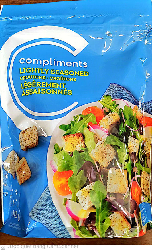 C lightly seasoned croutons 145g