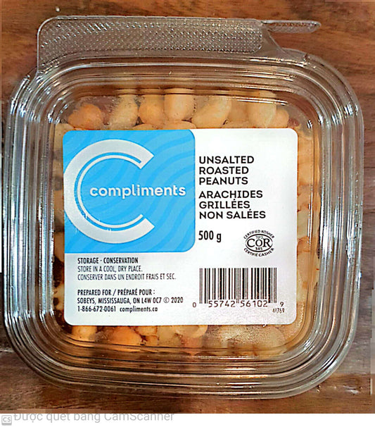 C unsalted roasted peanuts