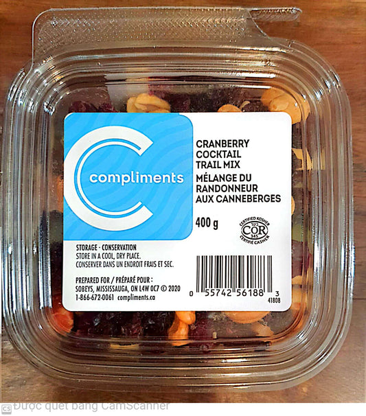 C Cranberry cocktail mix 400g