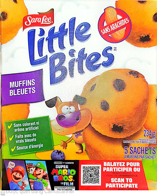 SaraLee Litte Bites muffins peanut free 5pcs/pkg 234g