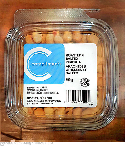 C salted roasted peanuts