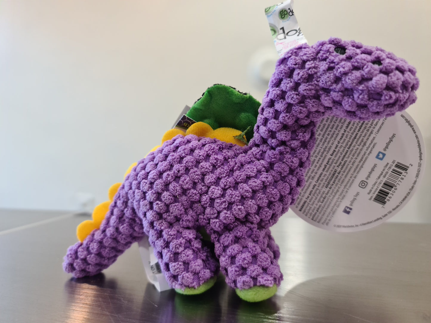 go dog checkers Dinos dog toy