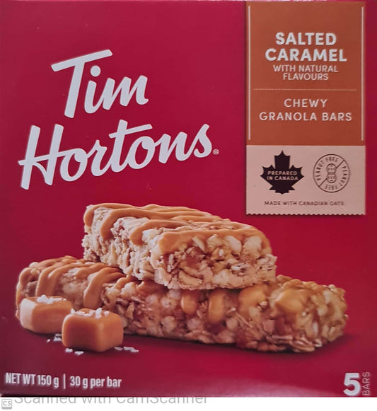 Tim Hortons granola bars Salted caramel 5x30g