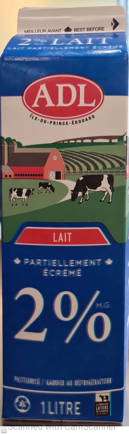 ADL MILK 2%  1L