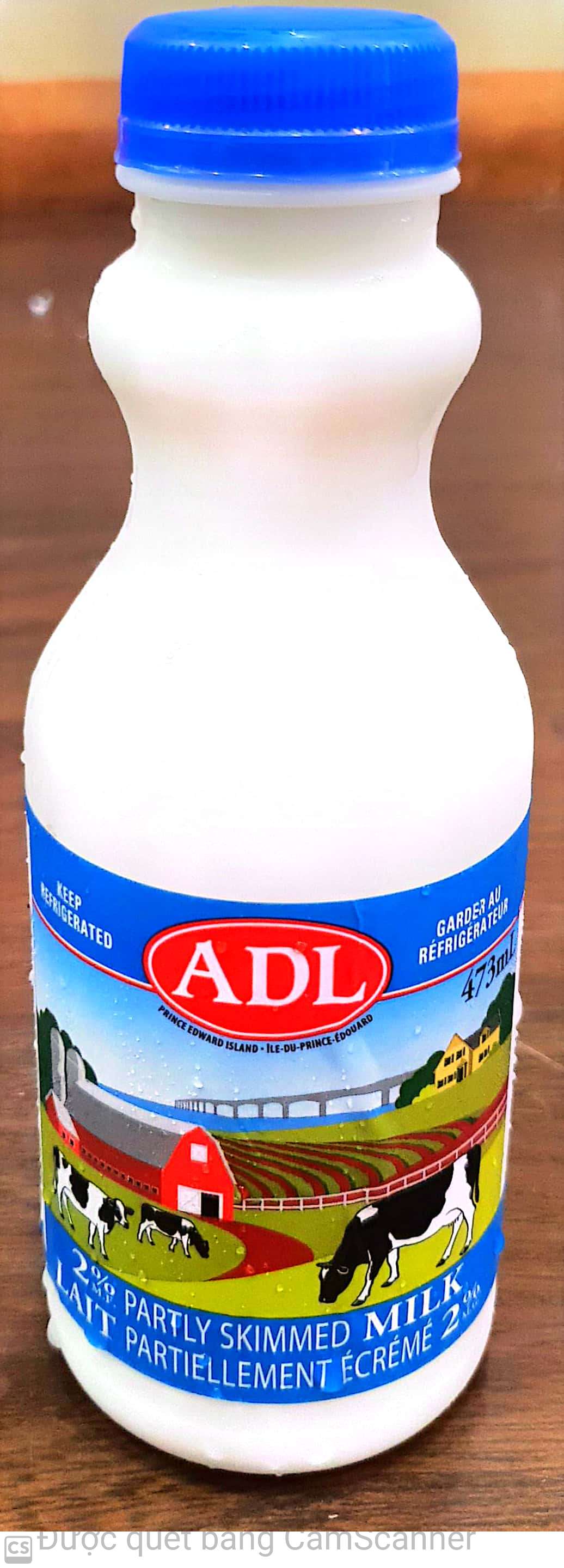 ADL MILK 2% partly skimmed 473ml