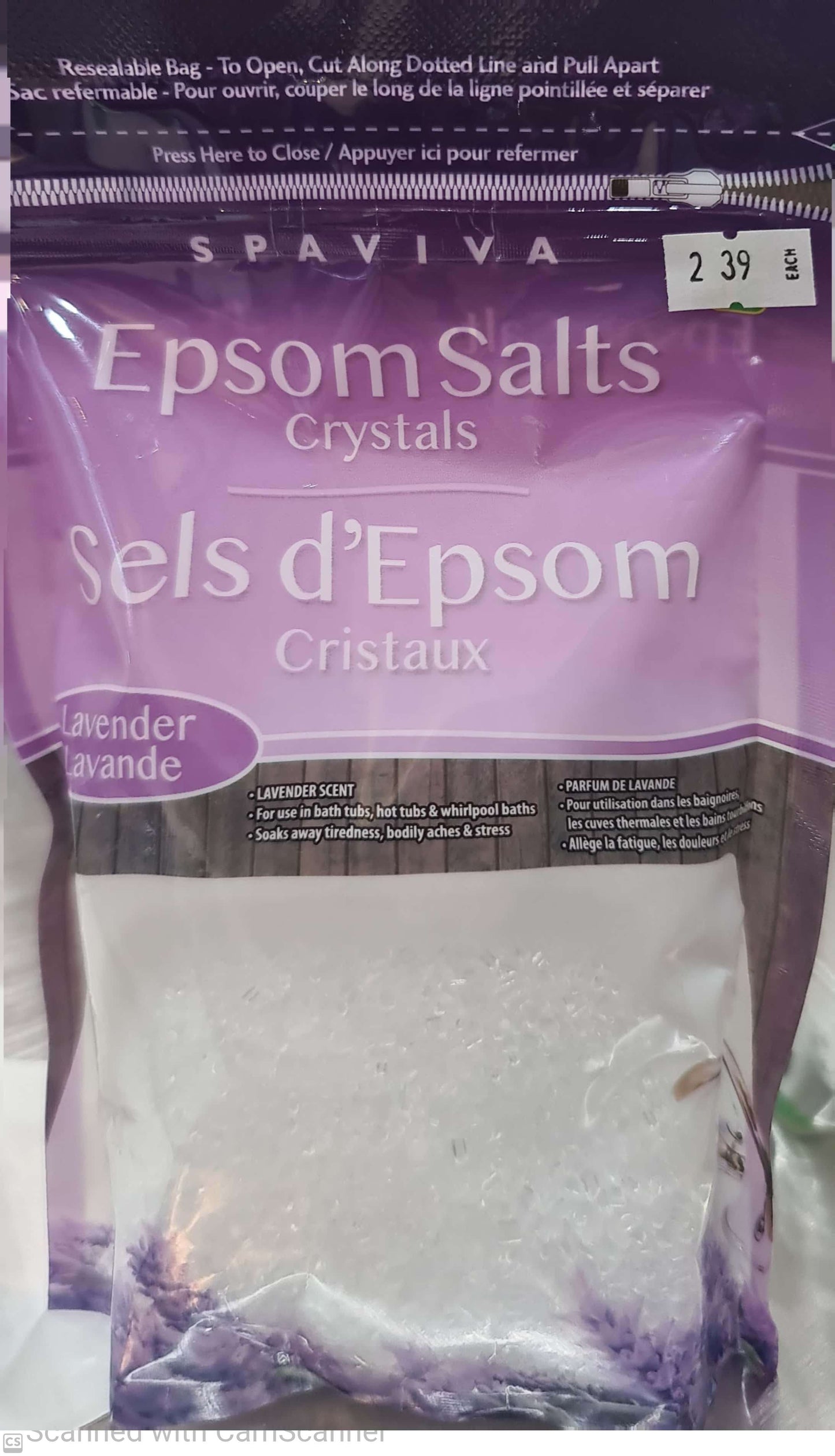 Epsom salt lavender 454g