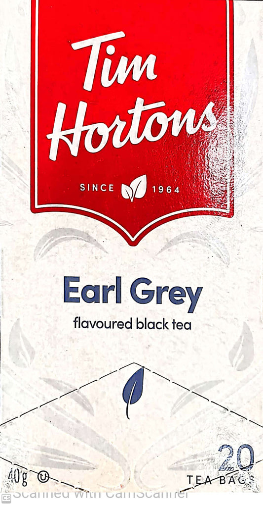 Tim Hortons Earl Grey flavored black tea 20 bags x 20g